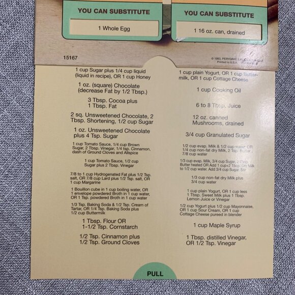 Vintage Kitchen Guide For Recipe Substitutions Booklet Conversion Slide - Picture 3 of 5